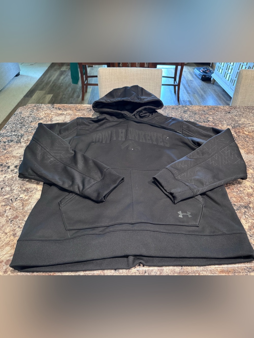 Under Armour Black Iowa Hawkeyes Performance Hoodie Pullover